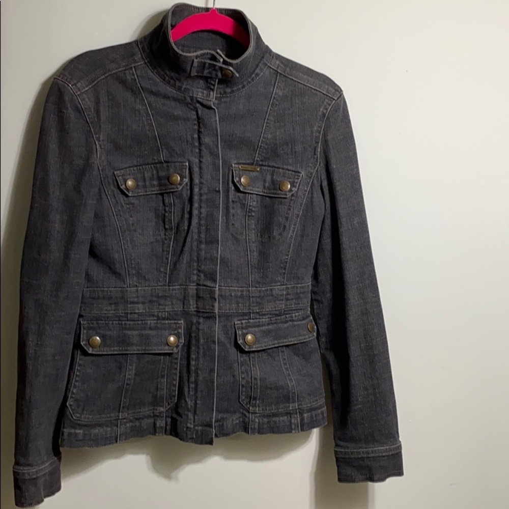Dkny Jeans Cargo Denim Jacket